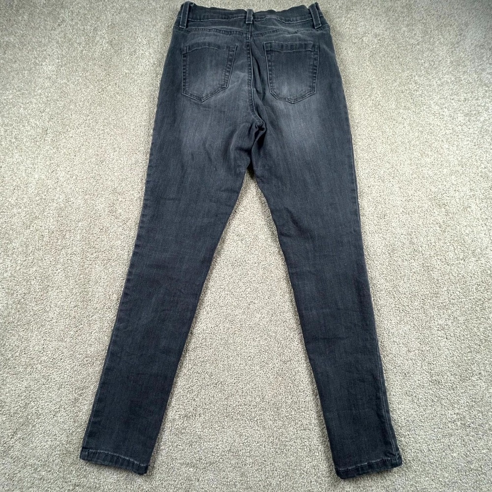 Gloria Vanderbilt Amanda Skinny Jeans Womens 4P Black Whiskering Denim‎ Cotton - Picture 4 of 9